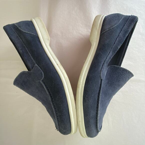 Clorinda Antinori Edoardo Sirena Suede Loafers Size 41 or 9 Navy Blue Italy - Picture 7 of 12